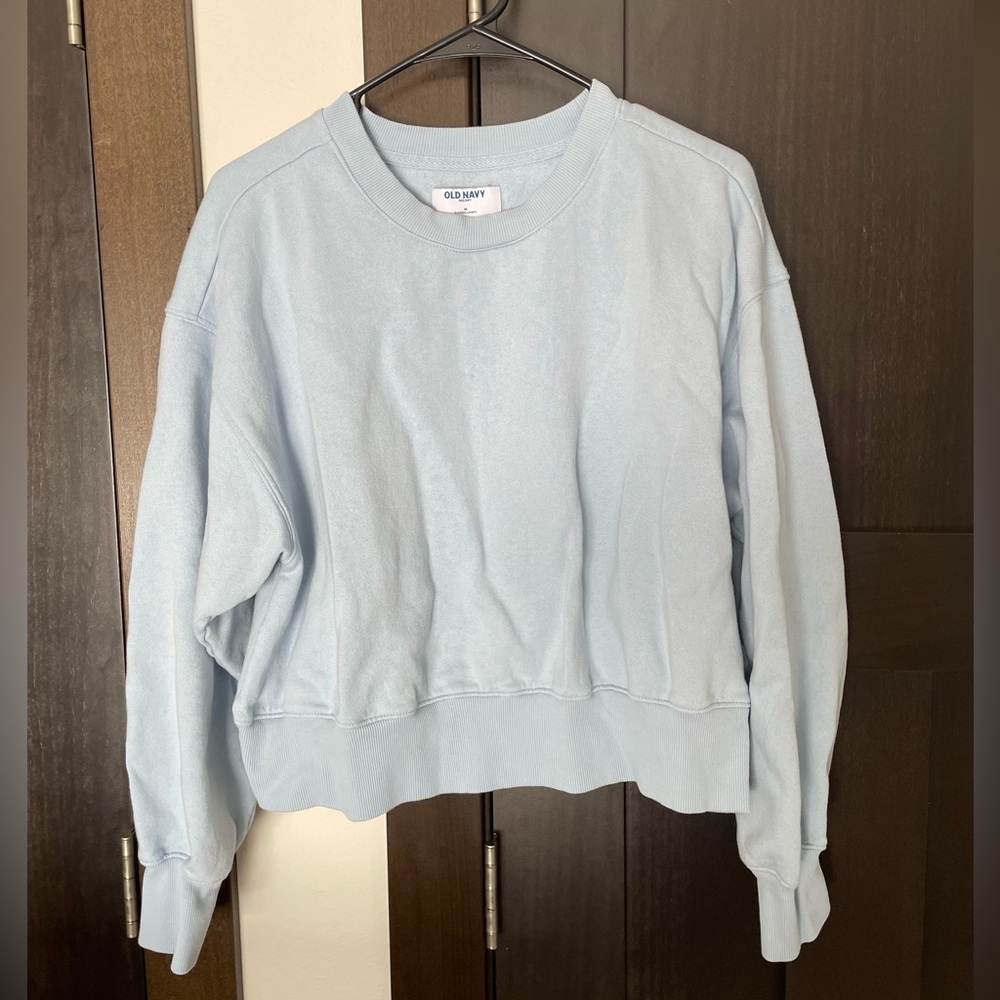 Old Navy Light Blue SoComfy Crewneck Sweatshirt - Women's Pullover